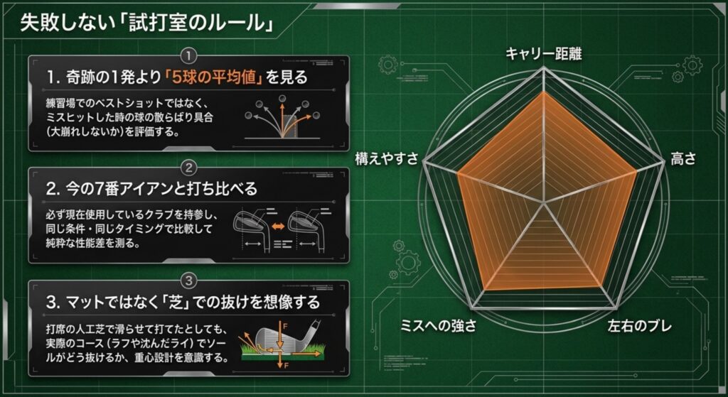 試打で確認するポイント